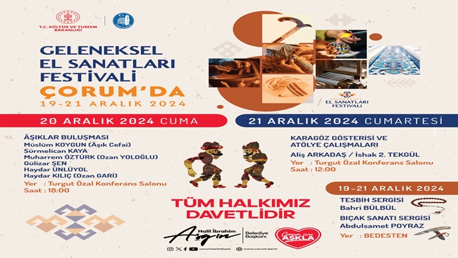 GELENEKSEL EL SANATLARI FESTÄ°VALÄ° BAÅžLIYOR